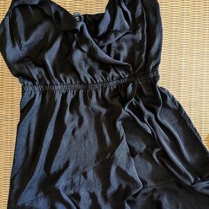 Express Ruffled Black Dress, Size L